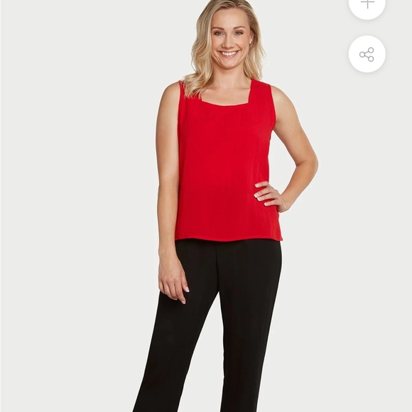 Fridaze Linen Tank - Reversible Square/Round neck, White ONLY - Picture 3 of 4